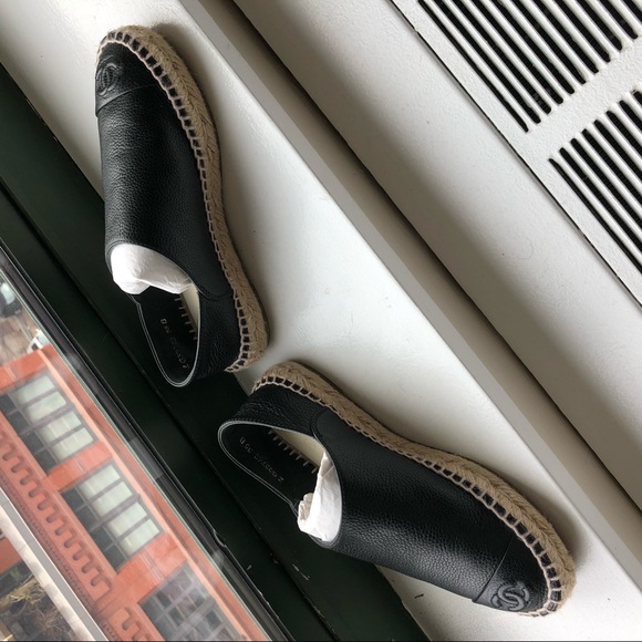 🚫SOLD AUTH Chanel Black Pebbled Espadrilles 35 5 - Picture 5 of 8